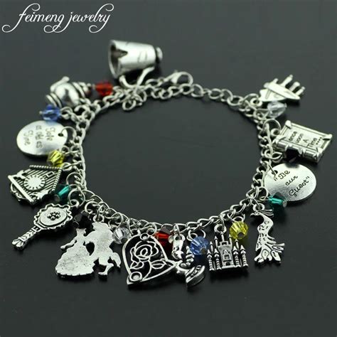 beauty and the beast charm bracelet|beauty and beast charm bracelets.